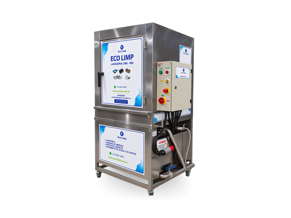 Lavadora multi utensílios industrial Eco Limp LMU-800, modelo compacto sobre rodízios