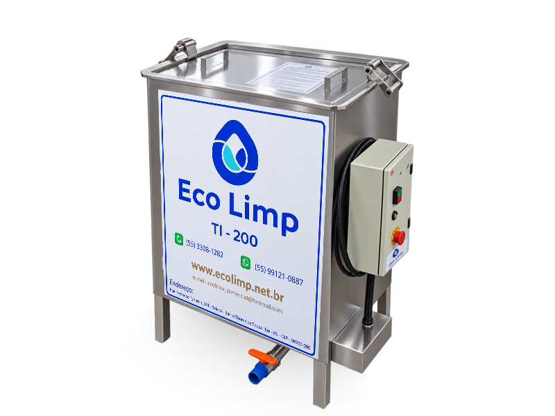 Tanque de imersão TI-200 Eco Limp, aço inox 304, vista lateral