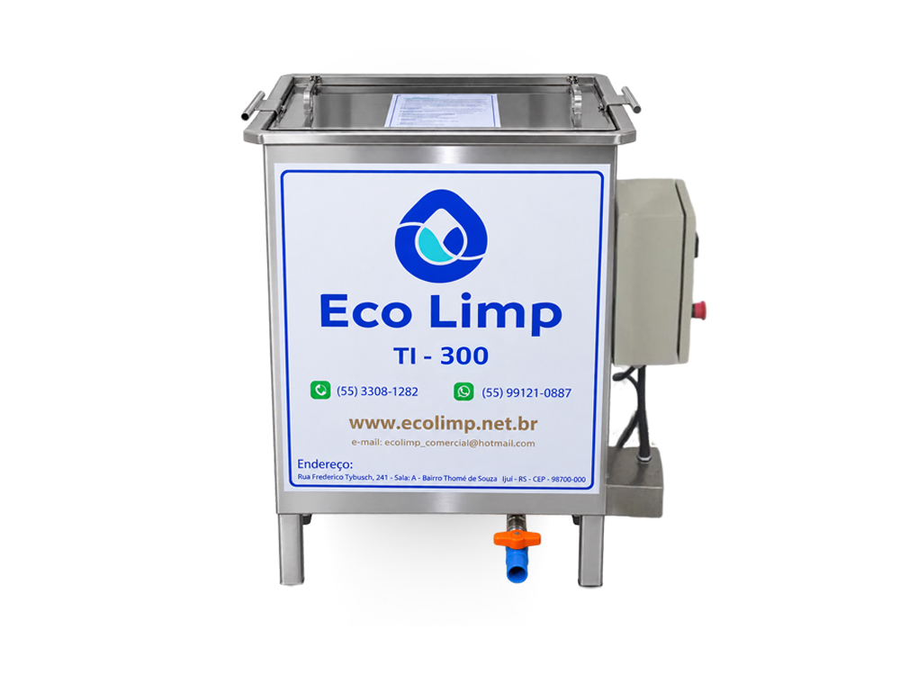Tanque de imersão TI-300 Eco Limp, aço inox 304, vista lateral