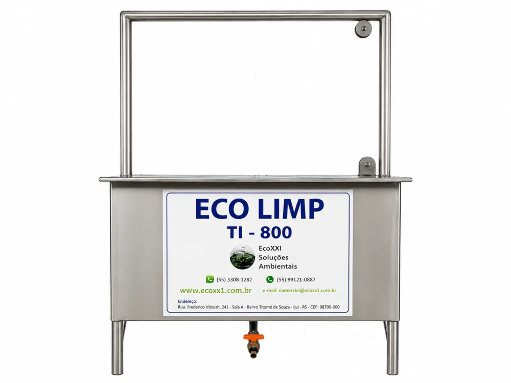 Tanque de imersão TI-800 Eco Limp, aço inox 304, para formas e panelas carbonizadas