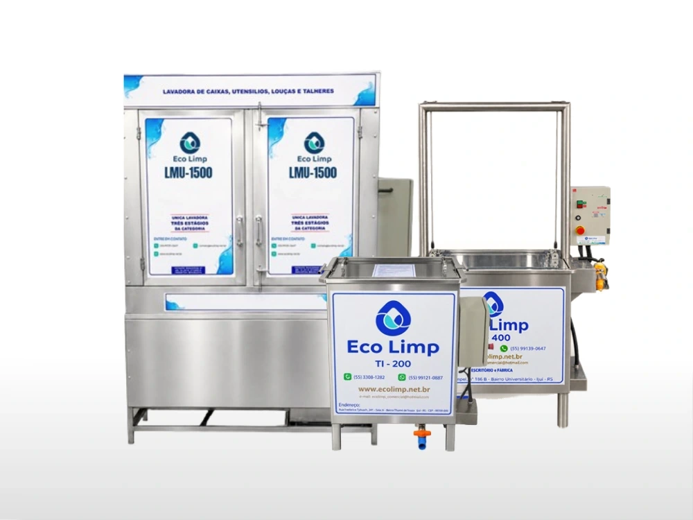 Lavadora industrial Eco Limp em operação em Cozinha Industrial