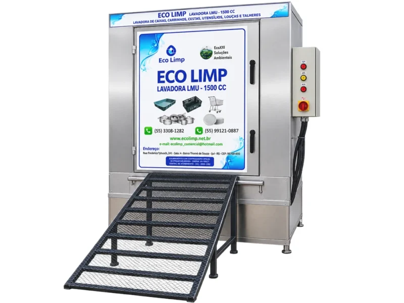 Lavadora Industrial LMU-1500-CC Eco Limp, vista lateral